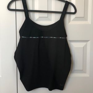 Black Nike Tank Top with Built in Sports Bra